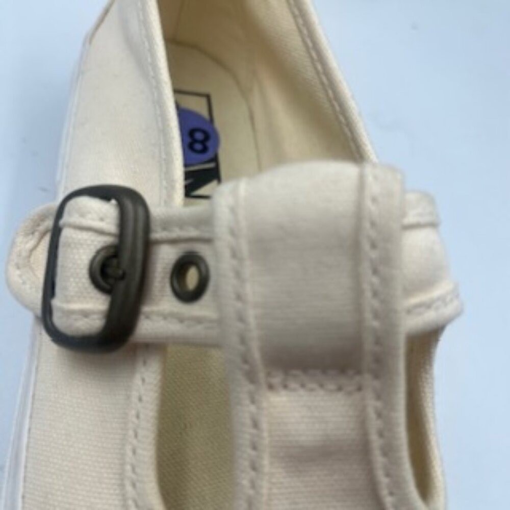 Vans Cream Slip-On Sneakers with Buckle - Picture 11 of 12